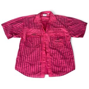 vintage pink button up